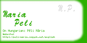 maria peli business card