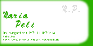 maria peli business card